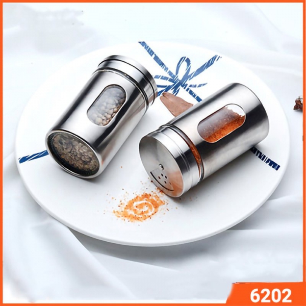 Lọ Đựng Hạt Tiêu, Tăm, Gia Vị Cao Cấp, Hũ Thuỷ Tinh Bọc Inox Chính hãng Vando 2501