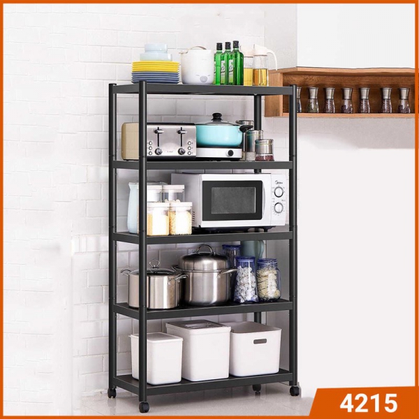 Kệ để đồ Đa Năng Thép Carbon Sơn đen tĩnh điện chính hàng Vando - Kệ Nhà Bếp 4215