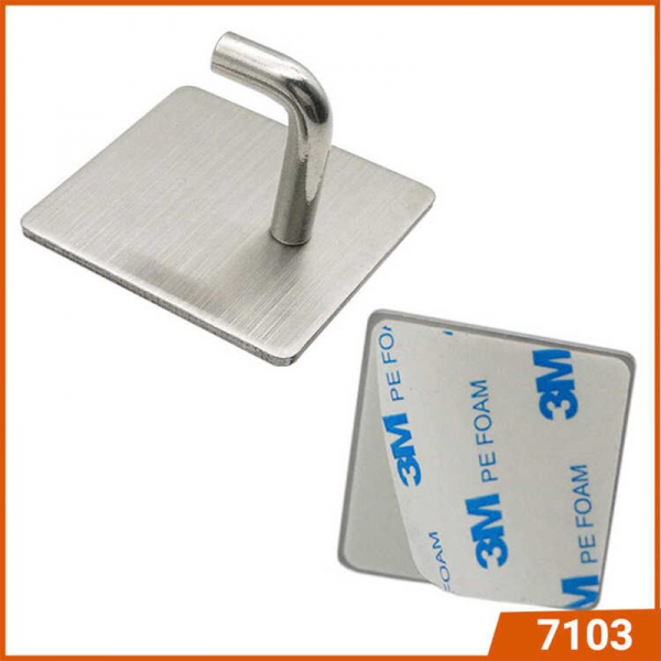 Móc Treo Đồ INOX Keo 3M SIÊU DÍNH Dán Tường Gạch, Men, Kính Chính hãng VANDO - 7103