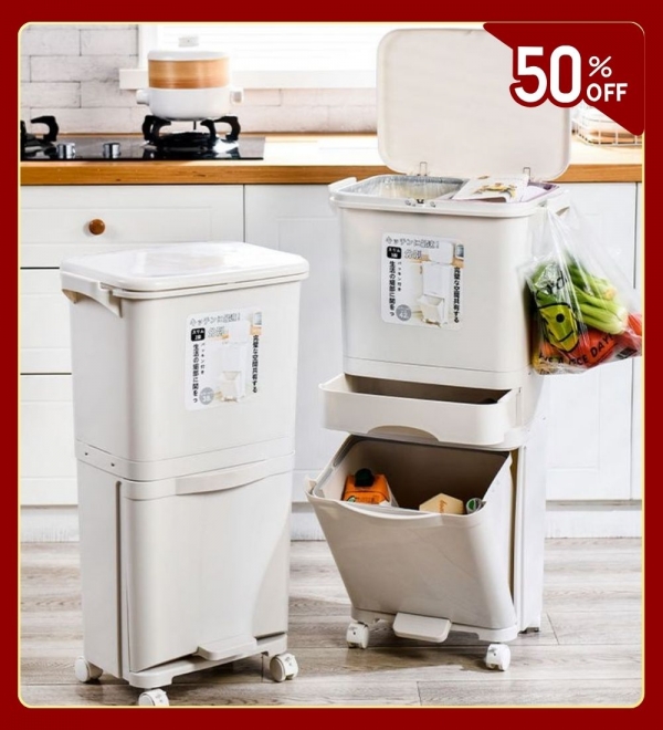 Thùng Rác Thông Minh Vando – 3 Ngăn Phân Loại Rác