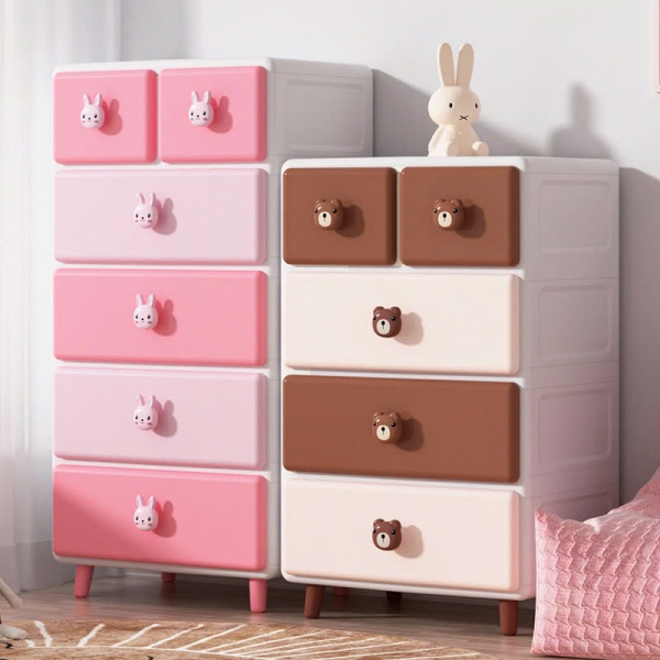 Tủ Nhựa Gấu Thỏ Đáng Yêu Cho Bé VANDO