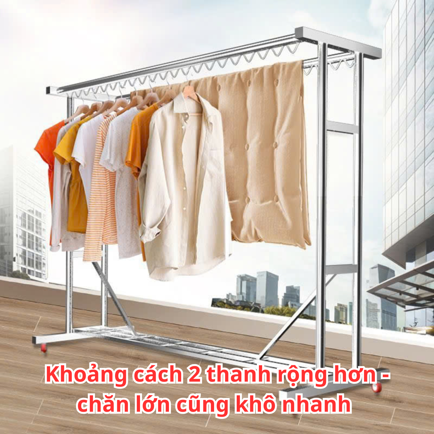 Giá phơi Inox 304 cao cấp Vando