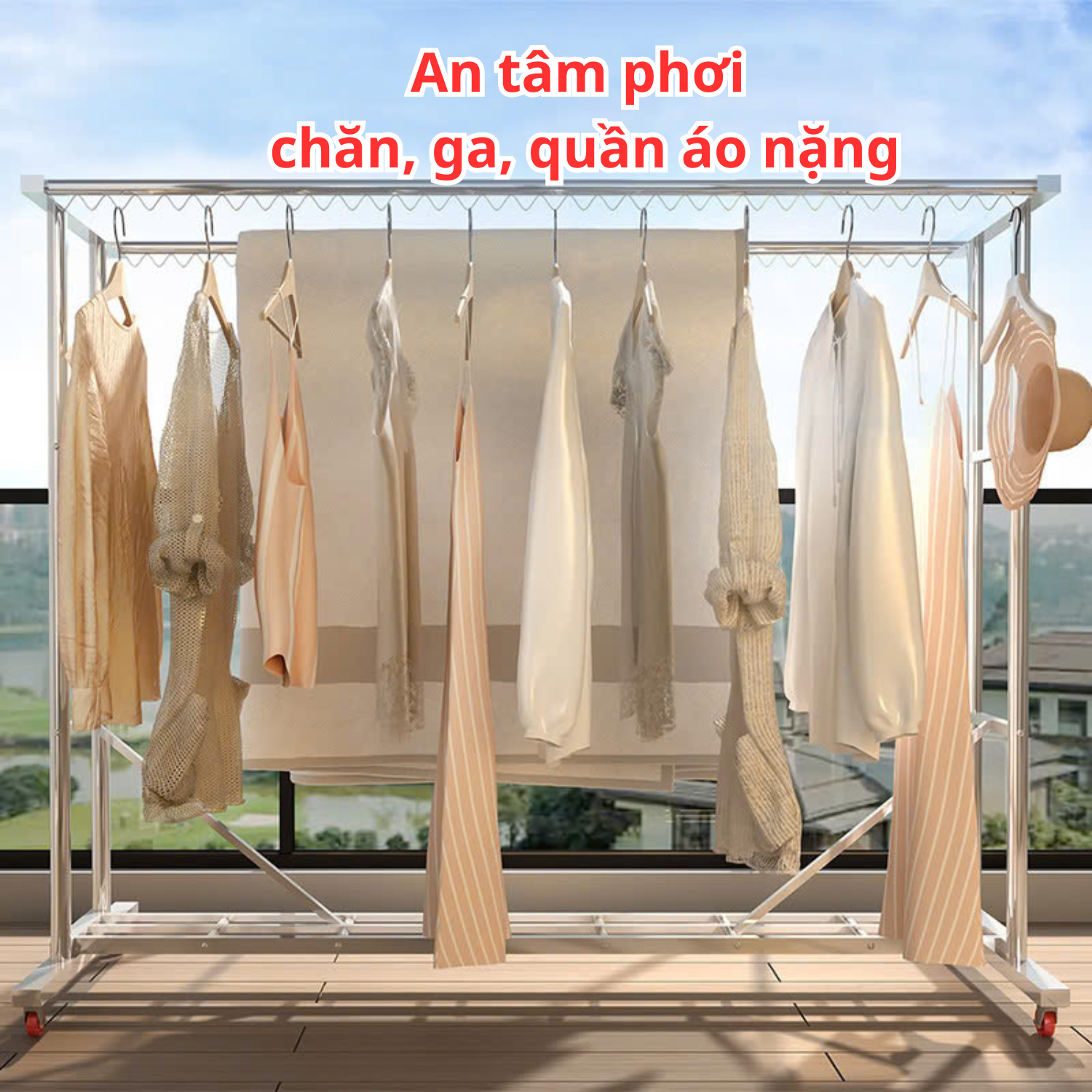 Giá phơi Inox 304 cao cấp Vando