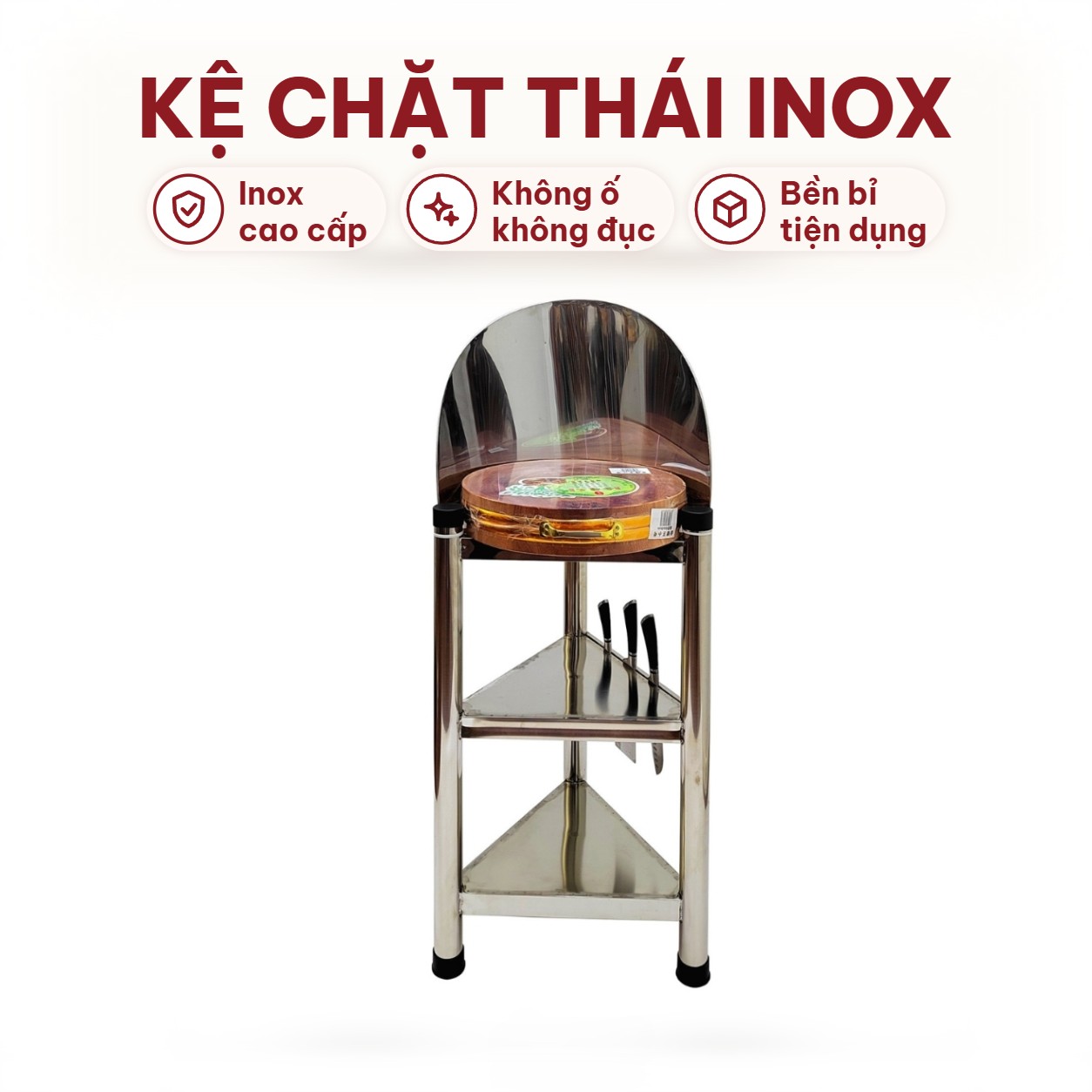 Kệ thớt chặt thái inox cao cấp