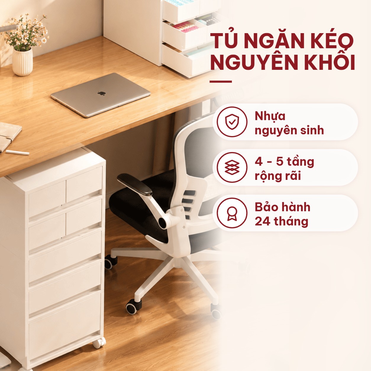 Tủ Ngăn Kéo Đa Năng Nguyên Khối – Gọn Gàng Chuẩn Phong Cách Hiện Đại