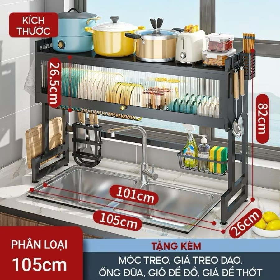 Kệ Bát Nắp Đậy VANDO – Chống Bụi, Chống Mốc