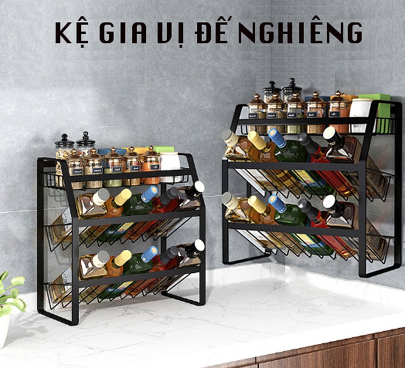 Kệ gia vị đế bằng 3 tầng tháo lắp 6198