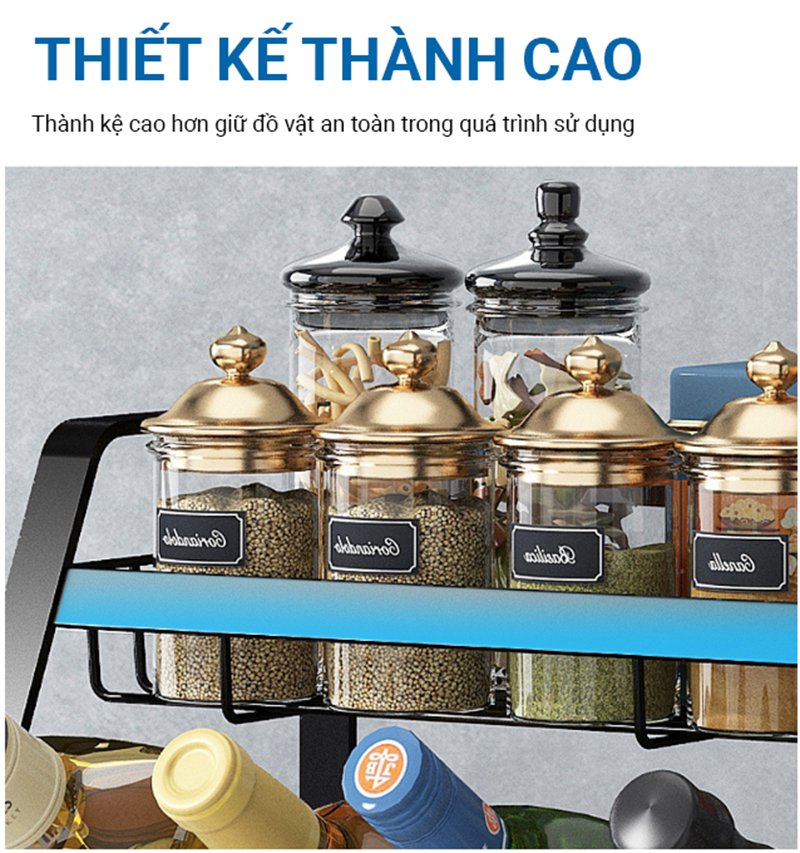 Kệ gia vị đế bằng 3 tầng tháo lắp 6198