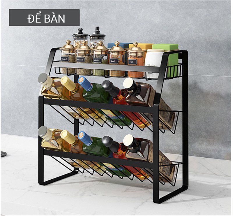Kệ gia vị đế bằng 3 tầng tháo lắp 6198