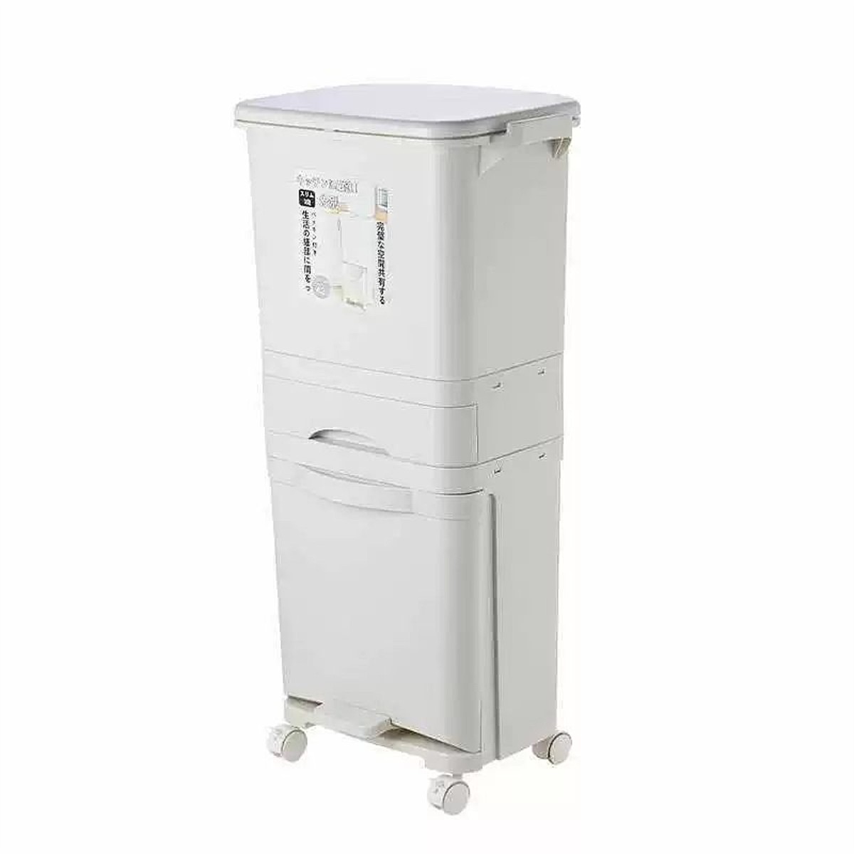 Thùng rác thông minh 3 tầng phân loại rác phong cách Nhật Bản
