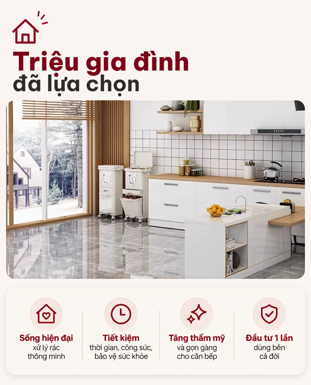 Thùng rác VANDO triệu gia đình đã lựa chọn