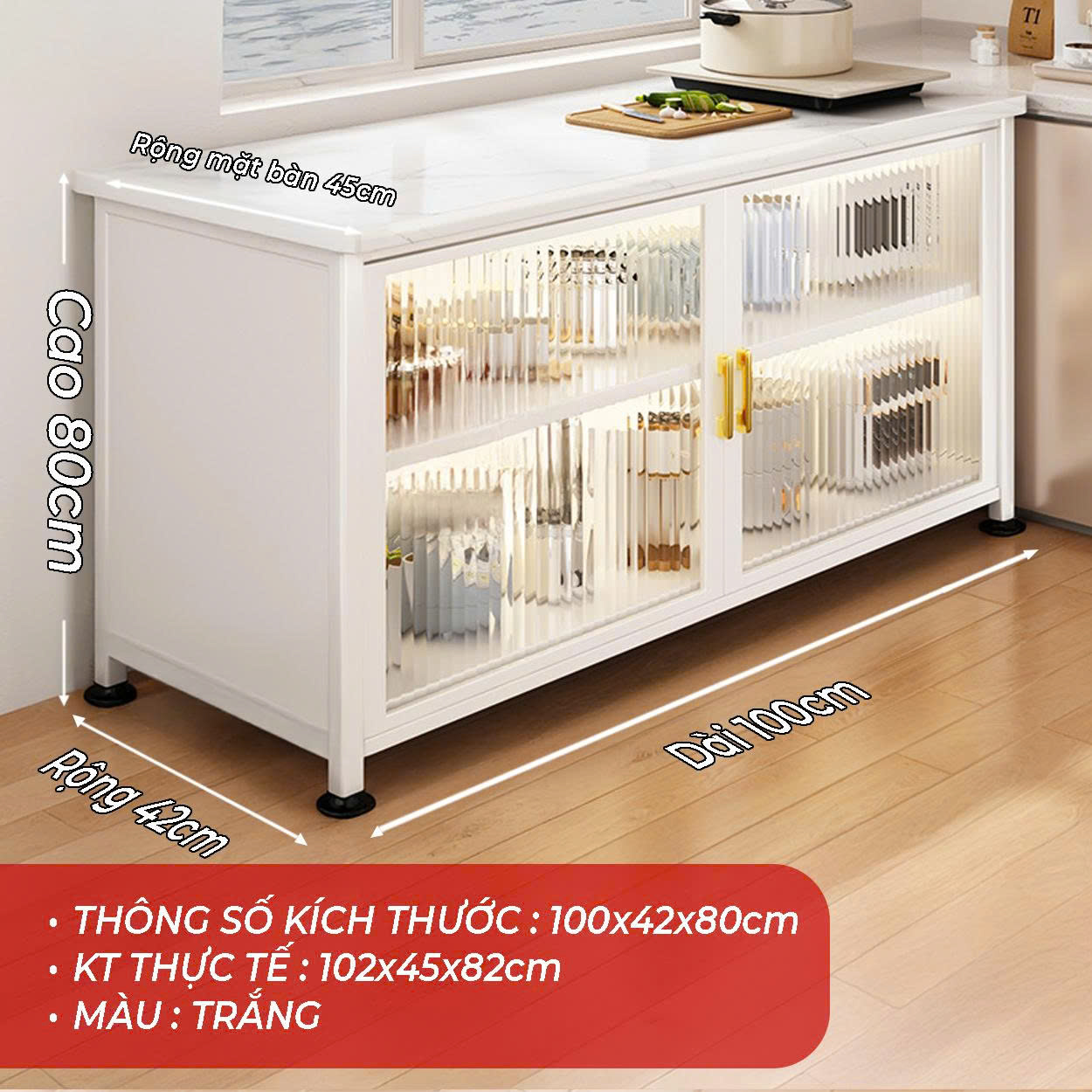 Tủ Bếp Mặt Đá Granite Cao Cấp Vando