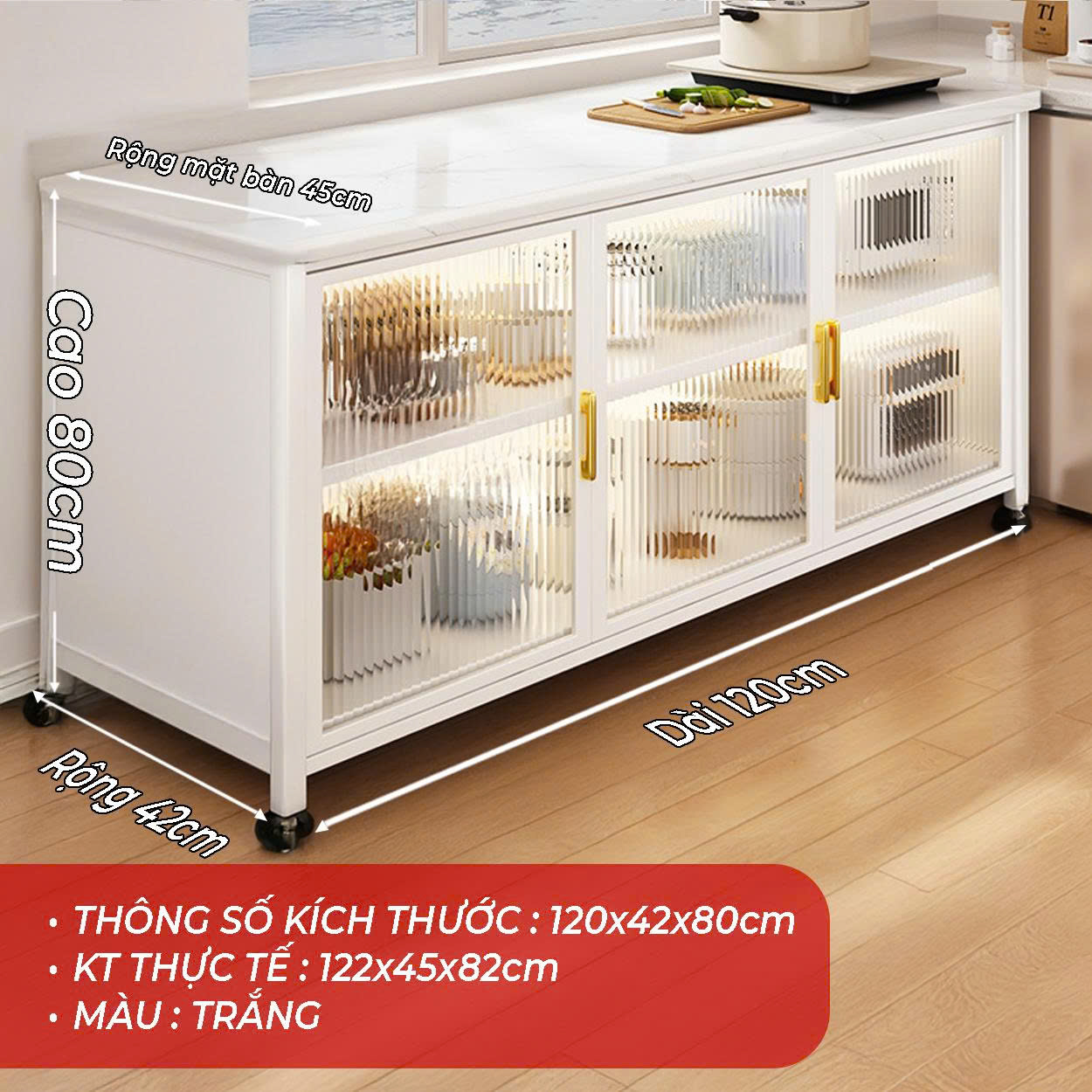 Tủ Bếp Mặt Đá Granite Cao Cấp Vando