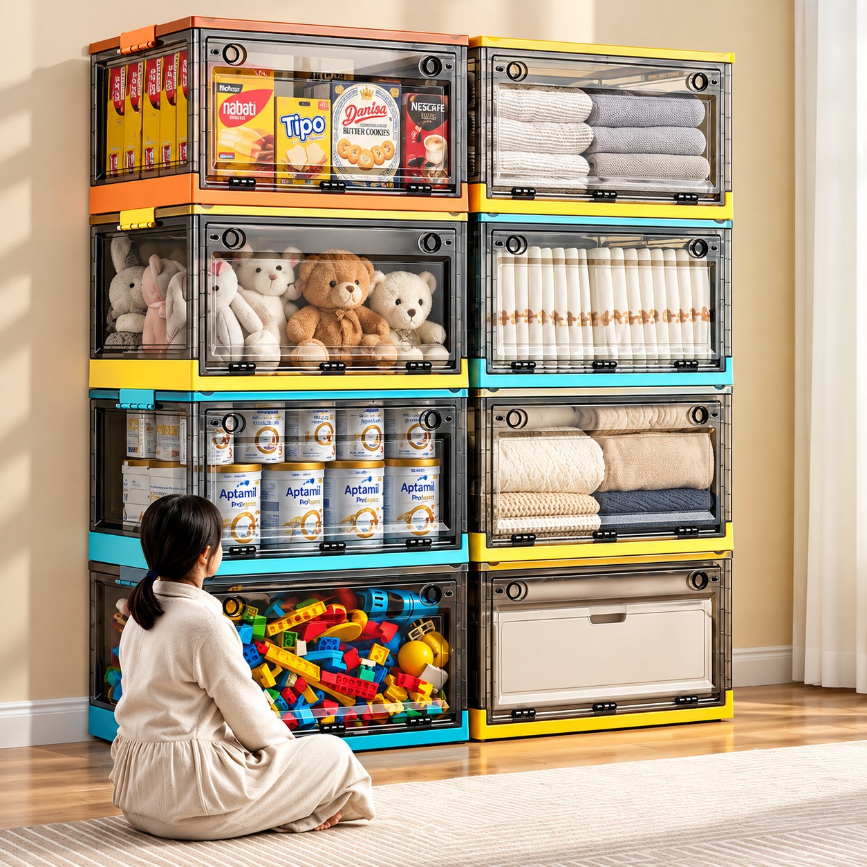 Tủ hộp gấp gọn nhiều cửa Vando