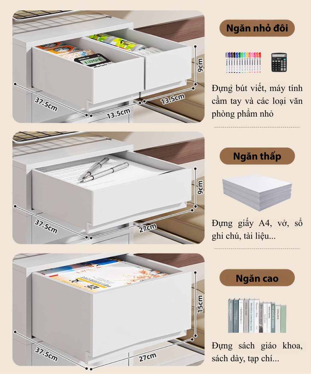 Tủ Ngăn Kéo Đa Năng Nguyên Khối – Gọn Gàng Chuẩn Phong Cách Hiện Đại