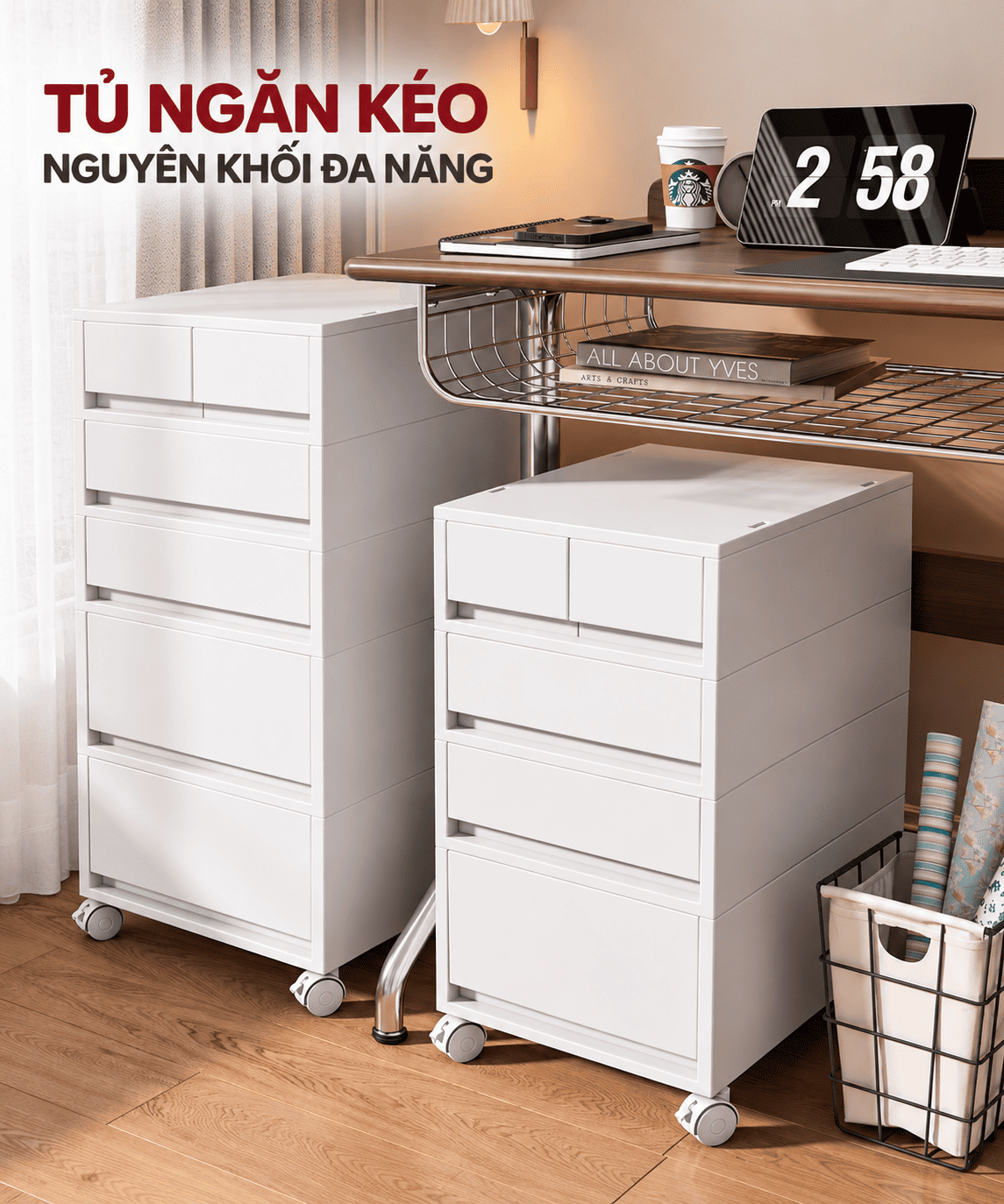 Tủ Ngăn Kéo Đa Năng Nguyên Khối – Gọn Gàng Chuẩn Phong Cách Hiện Đại